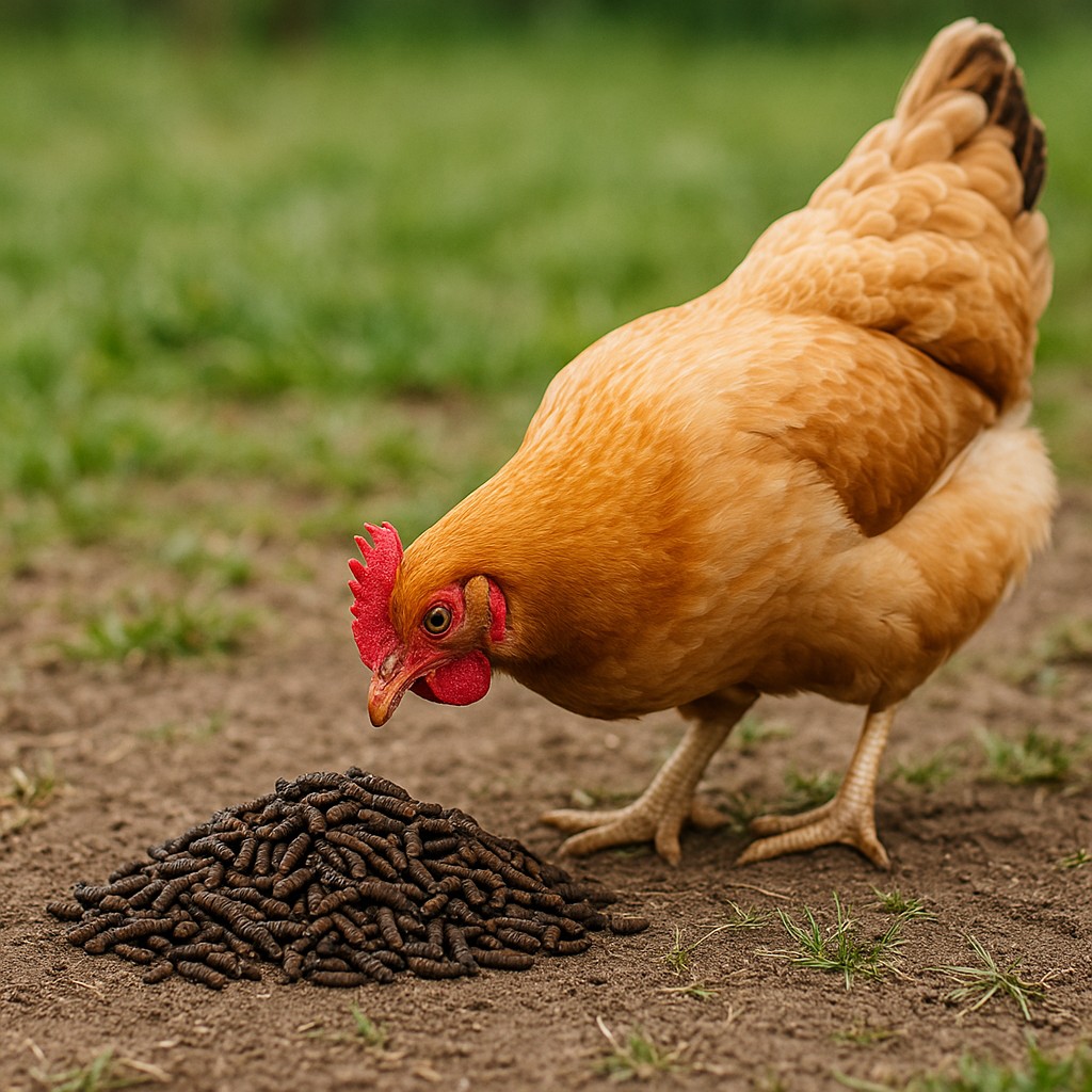 Close-up of Black Soldier Fly larvae
